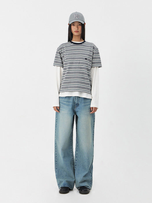 25PS LID HIGH WAIST DENIM PANTS [2COLORS]