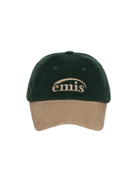 [emis] CORDUROY TWO-TONE BALL CAP-GREEN
