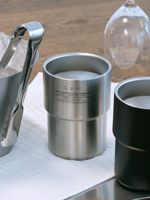 Gbh Home Stainless Steel Tumbler Matt Silver Stainless Steel Tumbler