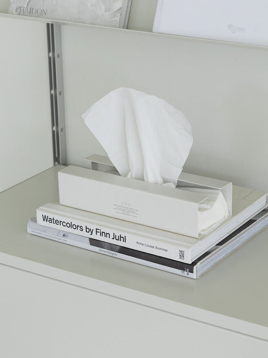 Wconcept_Gbh_Home Stainless Steel Tissue Case Ivory Stainless Steel Tissue Case + 1 Refill Tissue Included