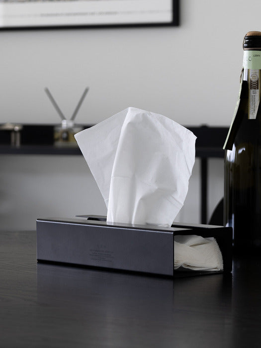 Wconcept_Gbh_Home Stainless Steel Tissue Case Black Stainless Steel Tissue Case + 1 Refill Tissue Included