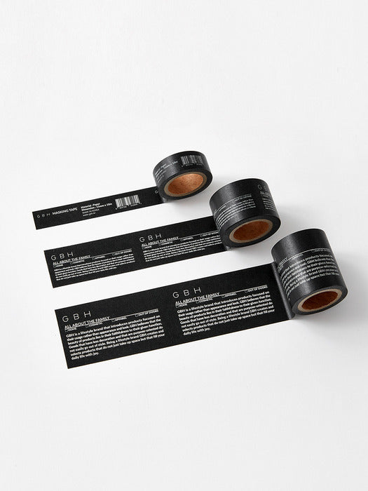 Wconcept_Gbh_Home Masking Tape Black (3 Sizes) Masking Tape