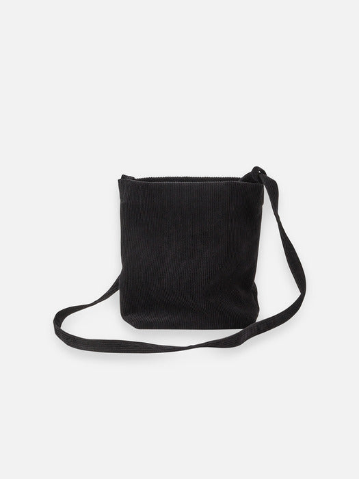 Wconcept_Gbh_Home Corduroy Tie Bag Black (2 Sizes) Corduroy Cross Bag