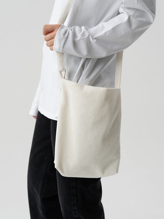 Wconcept_Gbh_Home Corduroy Tie Bag Black (2 Sizes) Corduroy Cross Bag