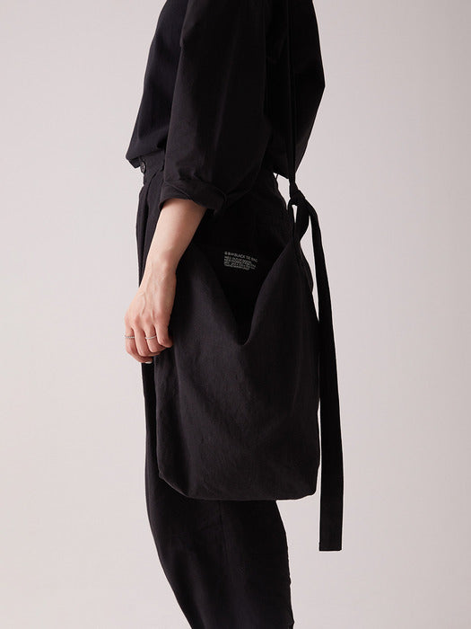 Wconcept_Gbh_Home Tie Bag Black (2 Sizes) Cotton Crossbody Bag
