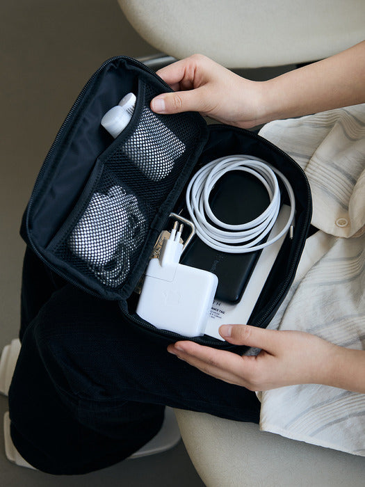 Wconcept_Gbh_Home Multi Pouch Black Cosmetic Pouch