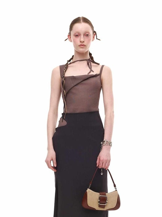 [osoi] SHOULDER BROCLE_SMALL [BROWN COMBI]