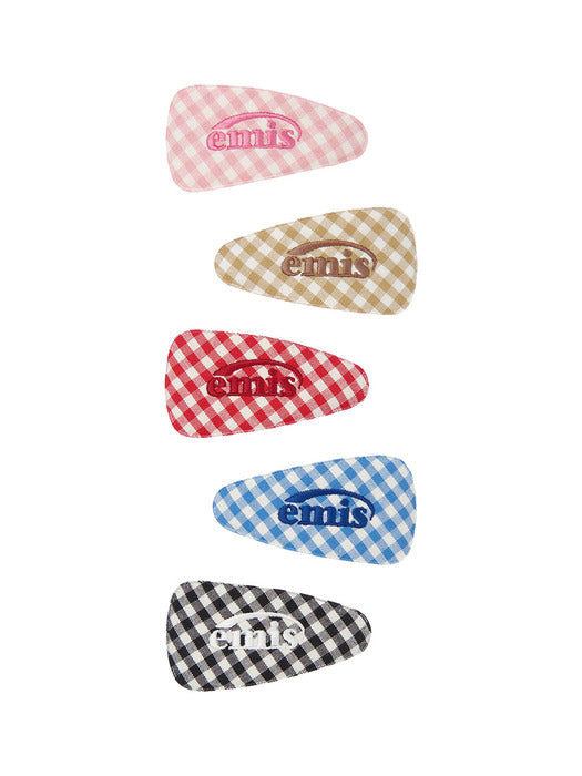 [emis] GINGHAM CHECK WIDE HAIRPIN