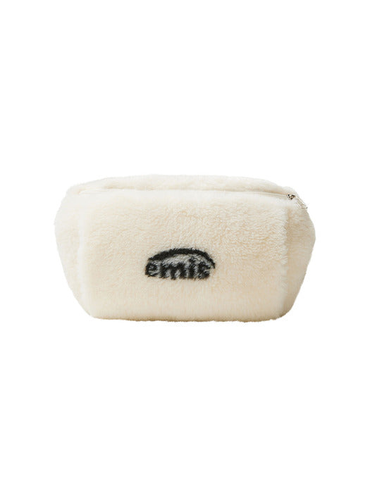 [emis] LOGO JACQUARD WARMER PANNY BAG-WHITE