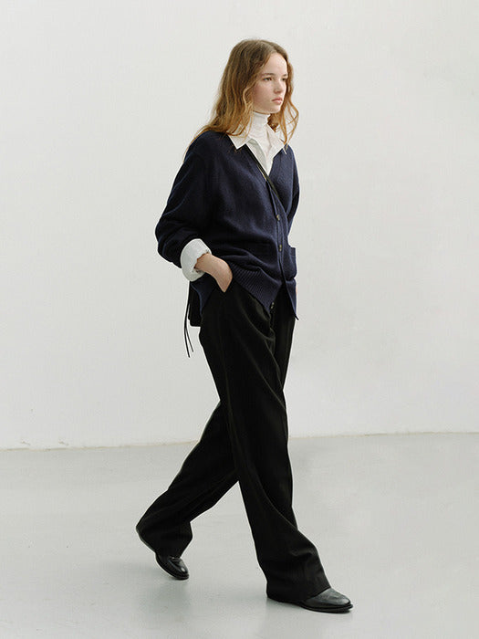 [dunst] DOUBLE PLEATED SLACKS BLACK_UDPA6A204BK