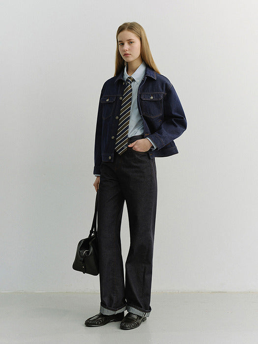 Dunst 90S Wide Leg New Jeans Raw Denim