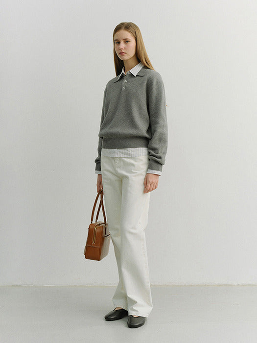 Dunst 90S Wide Leg New Jeans Cream White