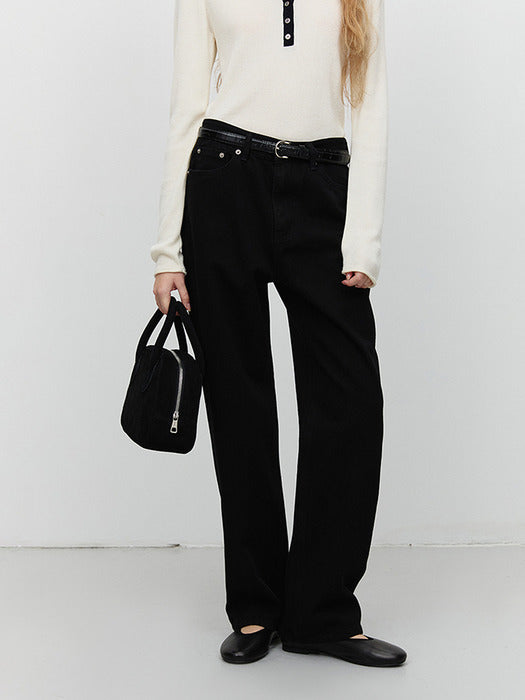 [dunst] LOOSE JEANS BLACK_UDPA5A205BK