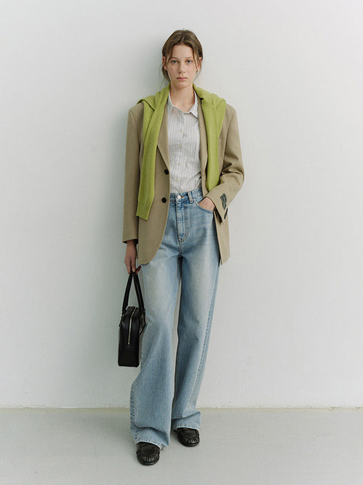 Dunst Relaxed Wide Jeans Light Blue