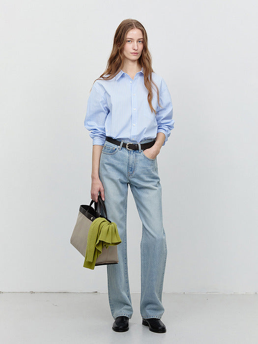 [dunst] ESSENTIAL STRAIGHT FULL LENGTH JEANS LIGHT BLUE_UDPA5A217B1