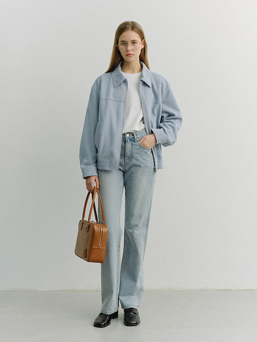 Dunst Essential Straight Full Length Jeans Light Blue