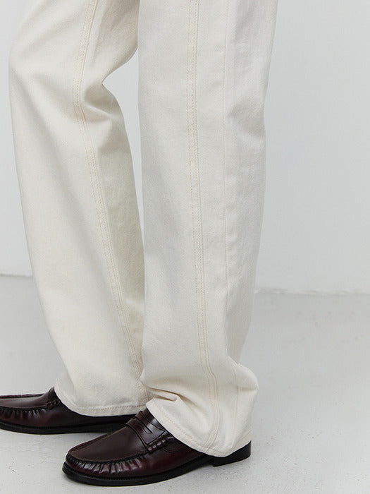[dunst] LINEAR STRAIGHT JEANS CREAM_UDPA5A211I2