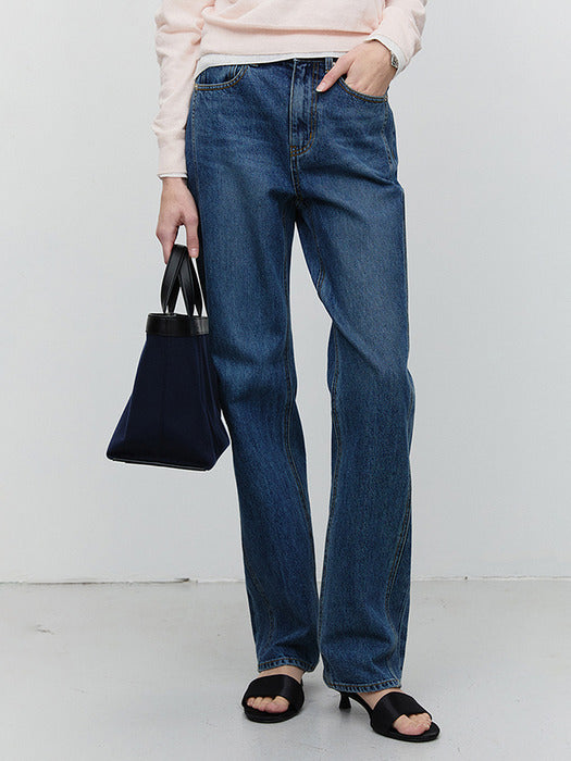 [dunst] LINEAR STRAIGHT JEANS CLASSIC BLUE_UDPA5A211B2