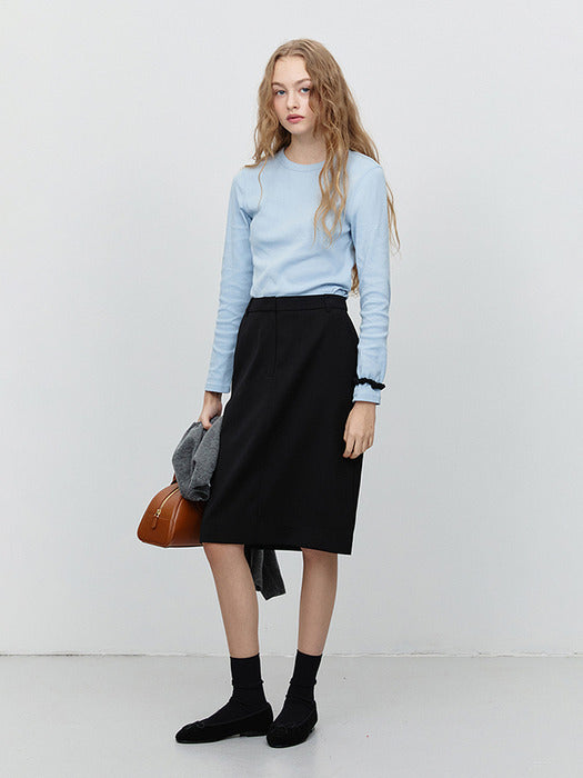 Dunst Essential Long Sleeve T-Shirt Light Blue