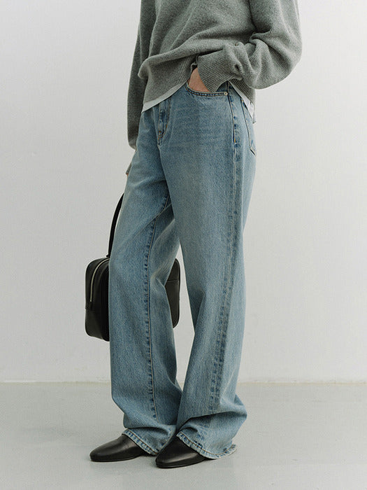 Dunst 90S Wide Leg New Jeans Light Blue