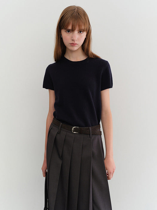 [dunst] D-BUCKLE SUEDE BELT ESPRESSO_UDBE5E209W2