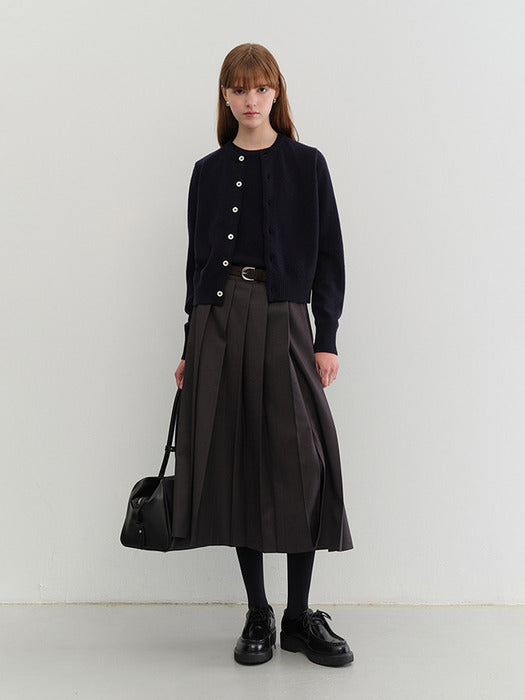 [dunst] D-BUCKLE SUEDE BELT ESPRESSO_UDBE5E209W2