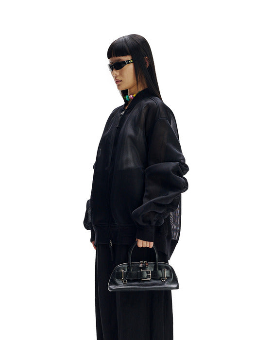 [osoi] ZIP BROCLE MINI [STONE BLACK]