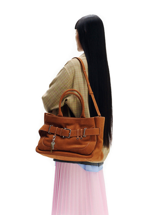 [osoi] TOTE BROCLE [NUBUCK TAN]