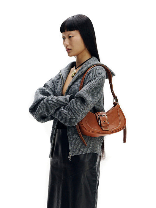 [osoi] HOBO BROCLE [TAN]