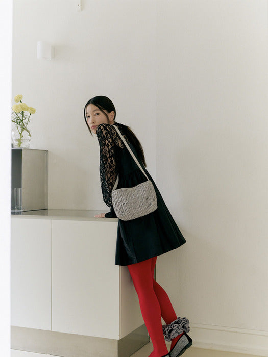 Millie Bag Ruched Silver