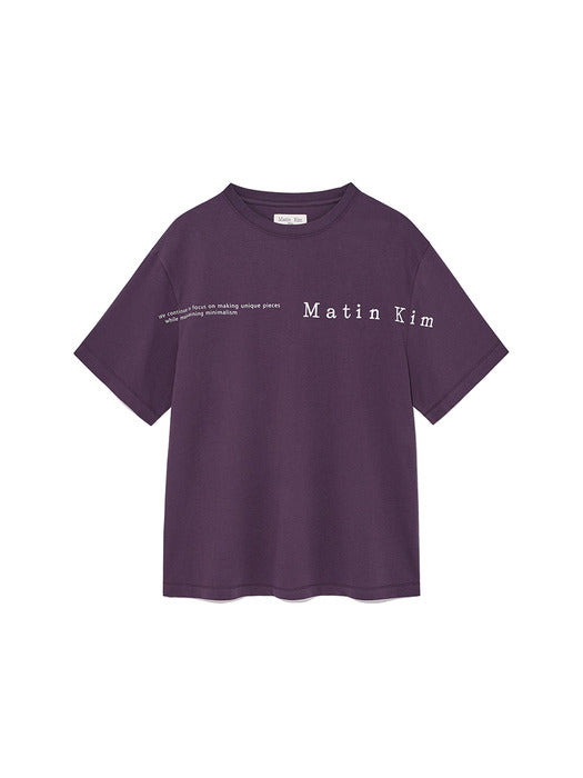 HALF TEXT LOGO TOP FOR WOMEN IN PURPLE