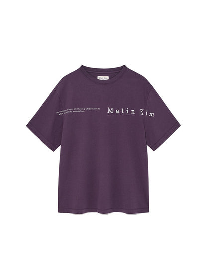 HALF TEXT LOGO TOP FOR WOMEN IN PURPLE
