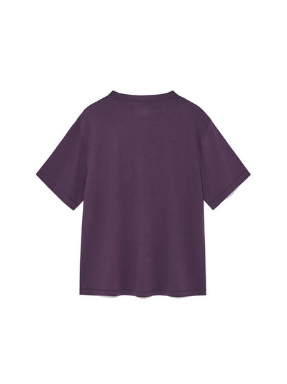 HALF TEXT LOGO TOP FOR WOMEN IN PURPLE