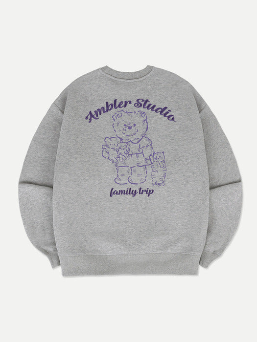 [ambler] Family Trip Sweatshirts AMM1301 (Melange)