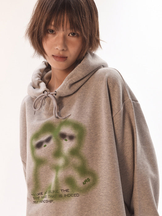 [ambler] Hug me Hoodie AHP1201 (Melange)