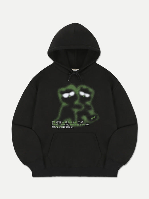 [ambler] Hug me Hoodie AHP1201 (Black)