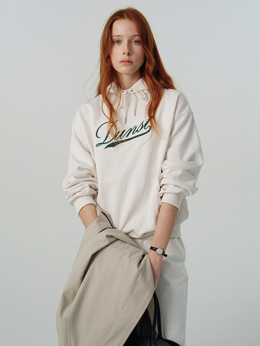 UNISEX PATCHED LOGO HOODIE CREAM_UDTS5A118CR