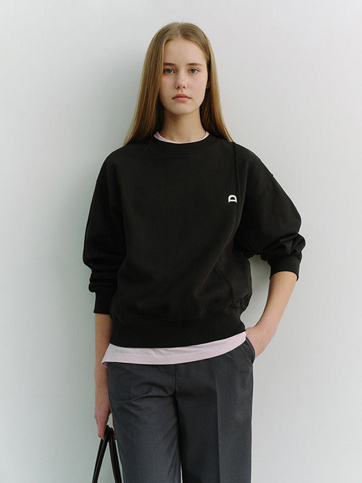Dunst Unisex Dunst Logo Crease Sweatshirt Black