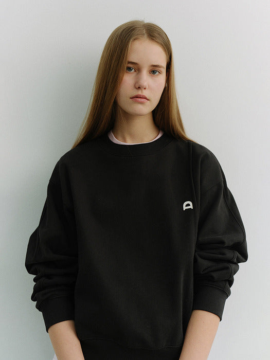 Dunst Unisex Dunst Logo Crease Sweatshirt Black