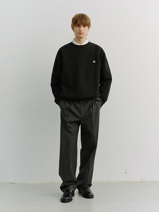 Dunst Unisex Dunst Logo Crease Sweatshirt Black