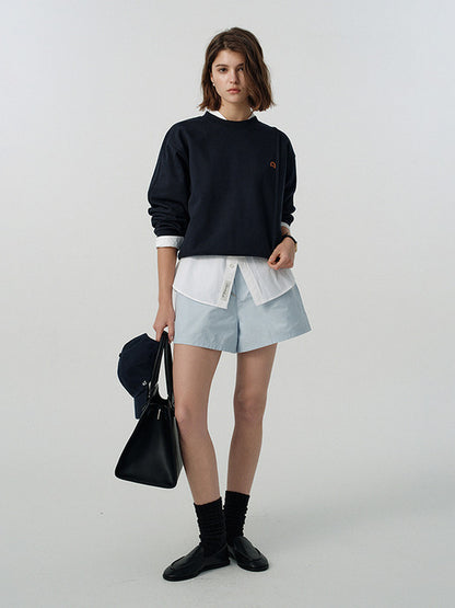 UNISEX DUNST LOGO CREASE SWEATSHIRT FRENCH NAVY_UDTS5A103N2