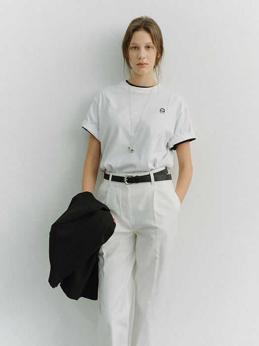 Dunst Unisex Logo Crease T-Shirt White