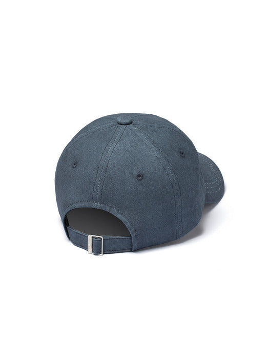 COTTON WASHED CRACK LOGO BALL CAP IN BLUE