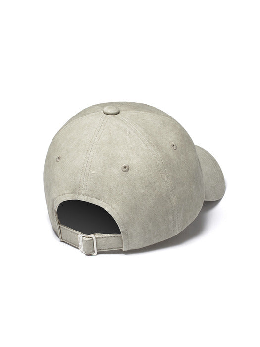 COTTON WASHED CRACK LOGO BALL CAP IN BEIGE