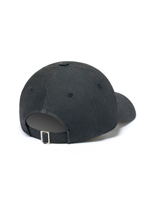 COTTON WASHED CRACK LOGO BALL CAP IN CHARCOAL