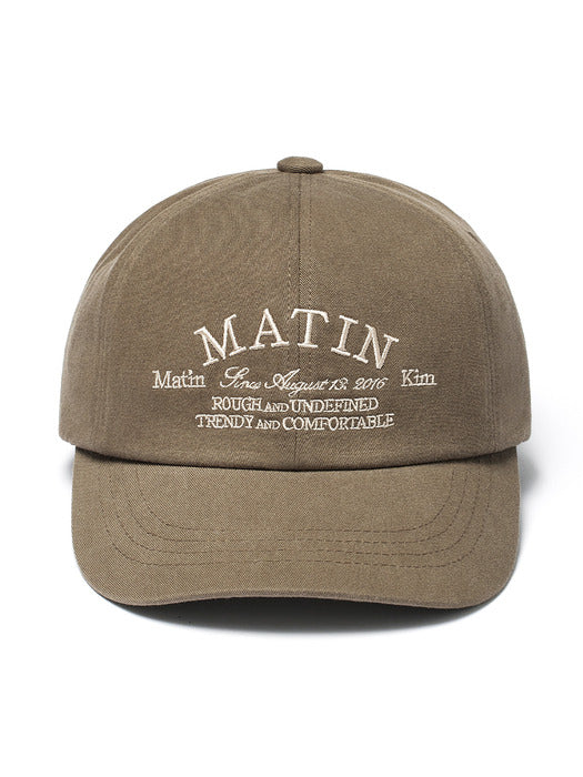 LETTERING FLAT BRIM CAP IN KHAKI