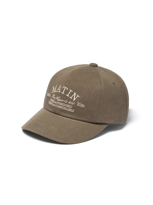 LETTERING FLAT BRIM CAP IN KHAKI
