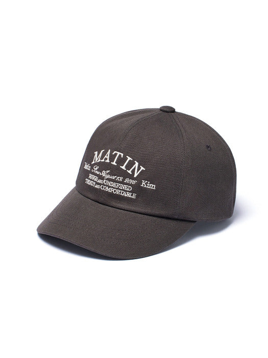 LETTERING FLAT BRIM CAP IN CHARCOAL