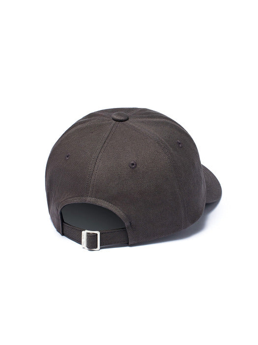 LETTERING FLAT BRIM CAP IN CHARCOAL