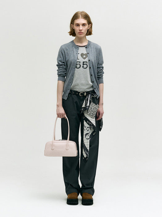 SOFT BAGUETTE BAG_pale pink cracked